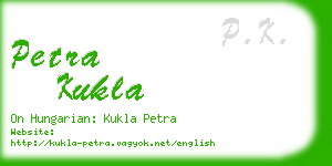 petra kukla business card